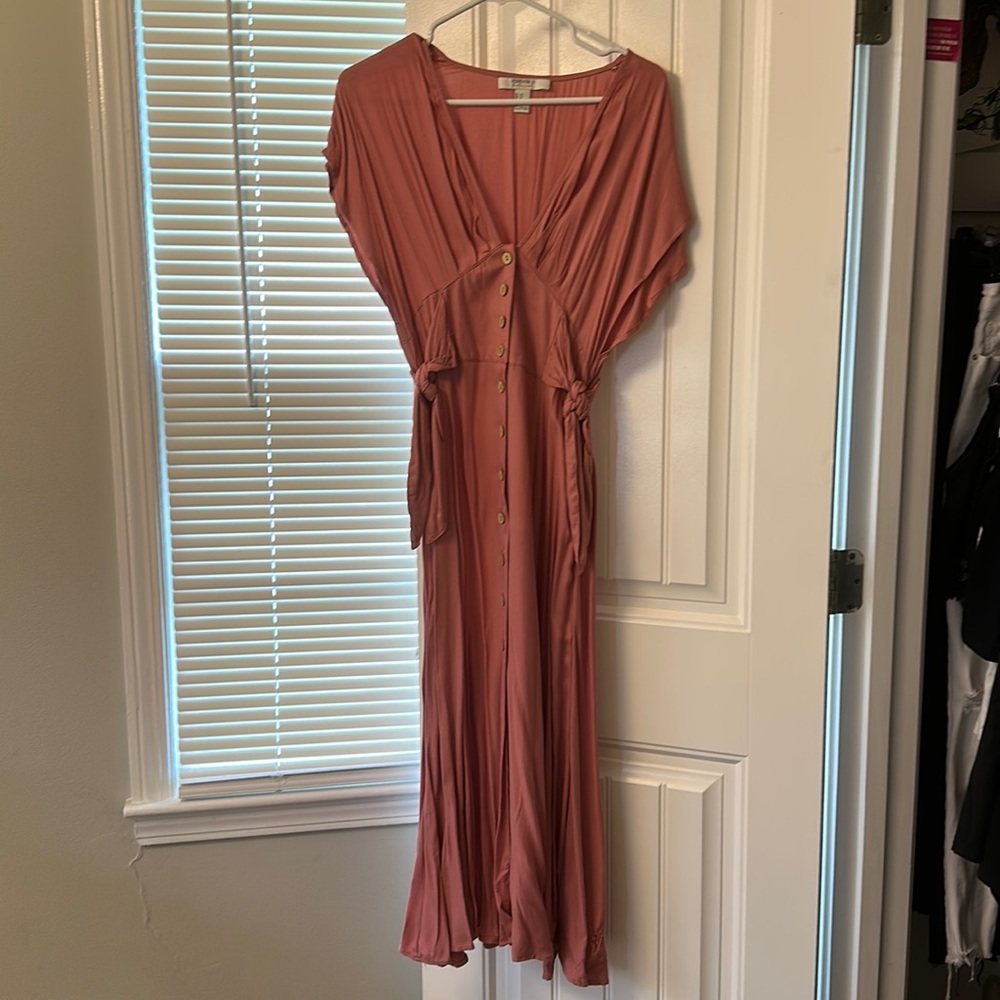 Button up pink dress size M